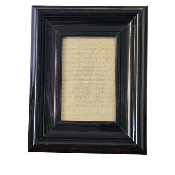 Black Glossy Photo Frame 4" x 6" Picture - Picture 1 of 7